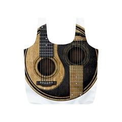 Old And Worn Acoustic Guitars Yin Yang Full Print Recycle Bags (s)  by JeffBartels