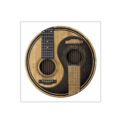 Old And Worn Acoustic Guitars Yin Yang Satin Bandana Scarf