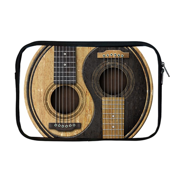 Old And Worn Acoustic Guitars Yin Yang Apple MacBook Pro 17  Zipper Case