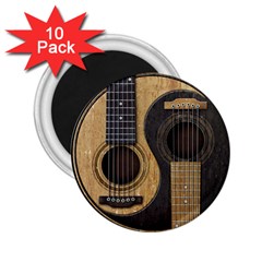 Old And Worn Acoustic Guitars Yin Yang 2 25  Magnets (10 Pack)  by JeffBartels