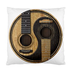 Old And Worn Acoustic Guitars Yin Yang Standard Cushion Case (one Side) by JeffBartels