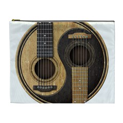 Old And Worn Acoustic Guitars Yin Yang Cosmetic Bag (xl) by JeffBartels