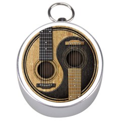 Old And Worn Acoustic Guitars Yin Yang Silver Compasses by JeffBartels