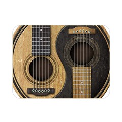 Old And Worn Acoustic Guitars Yin Yang Double Sided Flano Blanket (mini)  by JeffBartels