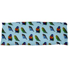 Blue Birds Parrot Pattern Body Pillow Case Dakimakura (two Sides) by paulaoliveiradesign
