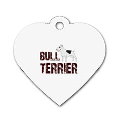 Bull Terrier  Dog Tag Heart (two Sides) by Valentinaart