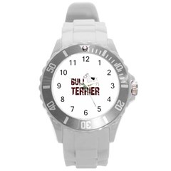 Bull Terrier  Round Plastic Sport Watch (l) by Valentinaart