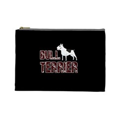Bull Terrier  Cosmetic Bag (large)  by Valentinaart