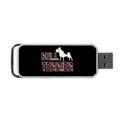 Bull Terrier  Portable Usb Flash (two Sides) by Valentinaart
