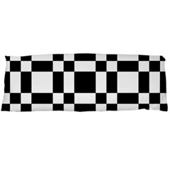 Checkerboard Black And White Body Pillow Case (dakimakura) by Colorfulart23