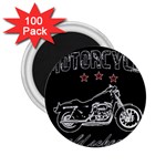 Motorcycle old school 2.25  Magnets (100 pack)  Front