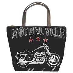 Motorcycle Old School Bucket Bags by Valentinaart