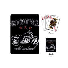 Motorcycle Old School Playing Cards (mini)  by Valentinaart