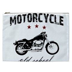 Motorcycle Old School Cosmetic Bag (xxl)  by Valentinaart