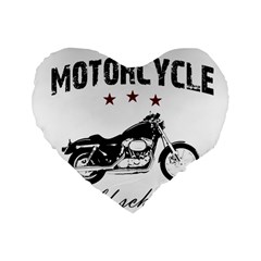 Motorcycle Old School Standard 16  Premium Heart Shape Cushions by Valentinaart