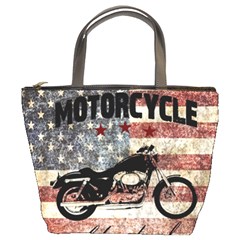 Motorcycle Old School Bucket Bags by Valentinaart