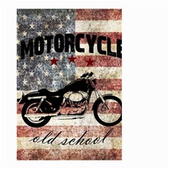 Motorcycle Old School Small Garden Flag (two Sides)