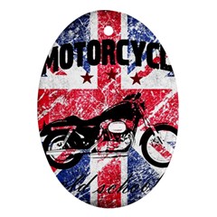 Motorcycle Old School Oval Ornament (two Sides) by Valentinaart