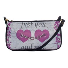 Shabby Chich Love Concept Poster Shoulder Clutch Bags by dflcprints