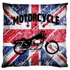 Motorcycle Old School Large Flano Cushion Case (one Side) by Valentinaart