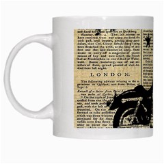 Motorcycle Old School White Mugs by Valentinaart