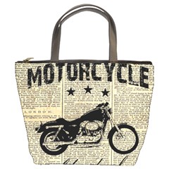 Motorcycle Old School Bucket Bags by Valentinaart