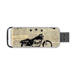 Motorcycle Old School Portable Usb Flash (one Side)