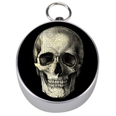 Newspaper Skull Silver Compasses