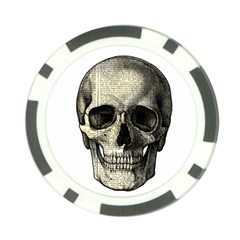 Newspaper Skull Poker Chip Card Guard