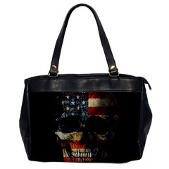 American Flag Skull Office Handbags by Valentinaart