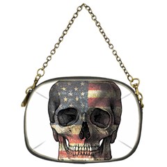 American Flag Skull Chain Purses (one Side)  by Valentinaart