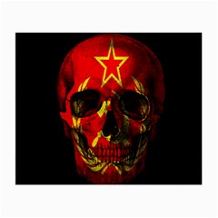 Russian Flag Skull Small Glasses Cloth (2-side) by Valentinaart