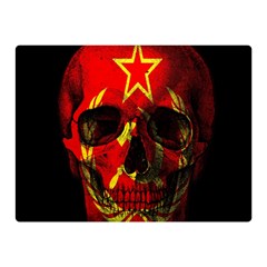 Russian Flag Skull Double Sided Flano Blanket (mini)  by Valentinaart