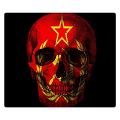 Russian Flag Skull Double Sided Flano Blanket (small)  by Valentinaart