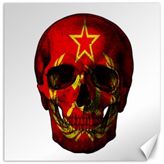 Russian Flag Skull Canvas 16  X 16   by Valentinaart