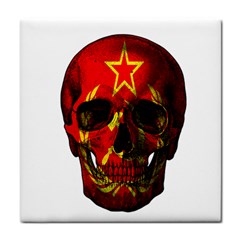 Russian Flag Skull Face Towel by Valentinaart