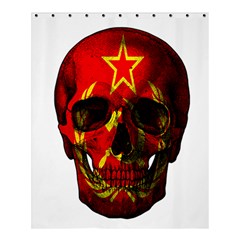 Russian Flag Skull Shower Curtain 60  X 72  (medium)  by Valentinaart