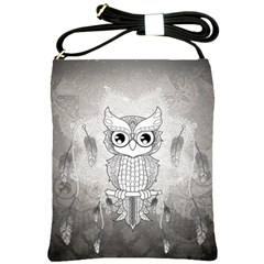 Wonderful Owl, Mandala Design Shoulder Sling Bags by FantasyWorld7