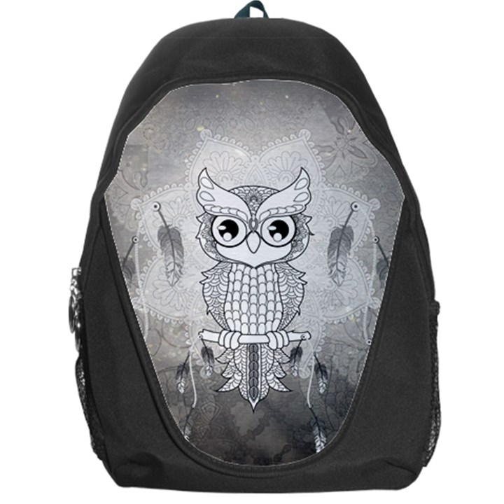 Wonderful Owl, Mandala Design Backpack Bag