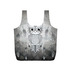 Wonderful Owl, Mandala Design Full Print Recycle Bags (s)  by FantasyWorld7