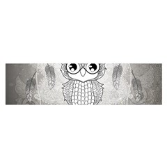 Wonderful Owl, Mandala Design Satin Scarf (oblong) by FantasyWorld7