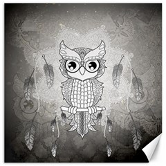 Wonderful Owl, Mandala Design Canvas 12  X 12   by FantasyWorld7