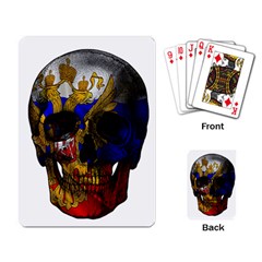 Russian Flag Skull Playing Card