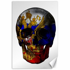 Russian Flag Skull Canvas 20  X 30   by Valentinaart