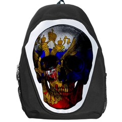 Russian Flag Skull Backpack Bag by Valentinaart