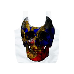 Russian Flag Skull Full Print Recycle Bags (s)  by Valentinaart