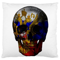 Russian Flag Skull Standard Flano Cushion Case (two Sides) by Valentinaart