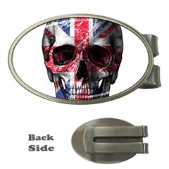 Uk Flag Skull Money Clips (oval)  by Valentinaart