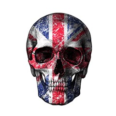 Uk Flag Skull Shower Curtain 48  X 72  (small)  by Valentinaart