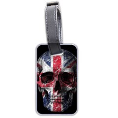 Uk Flag Skull Luggage Tags (two Sides) by Valentinaart